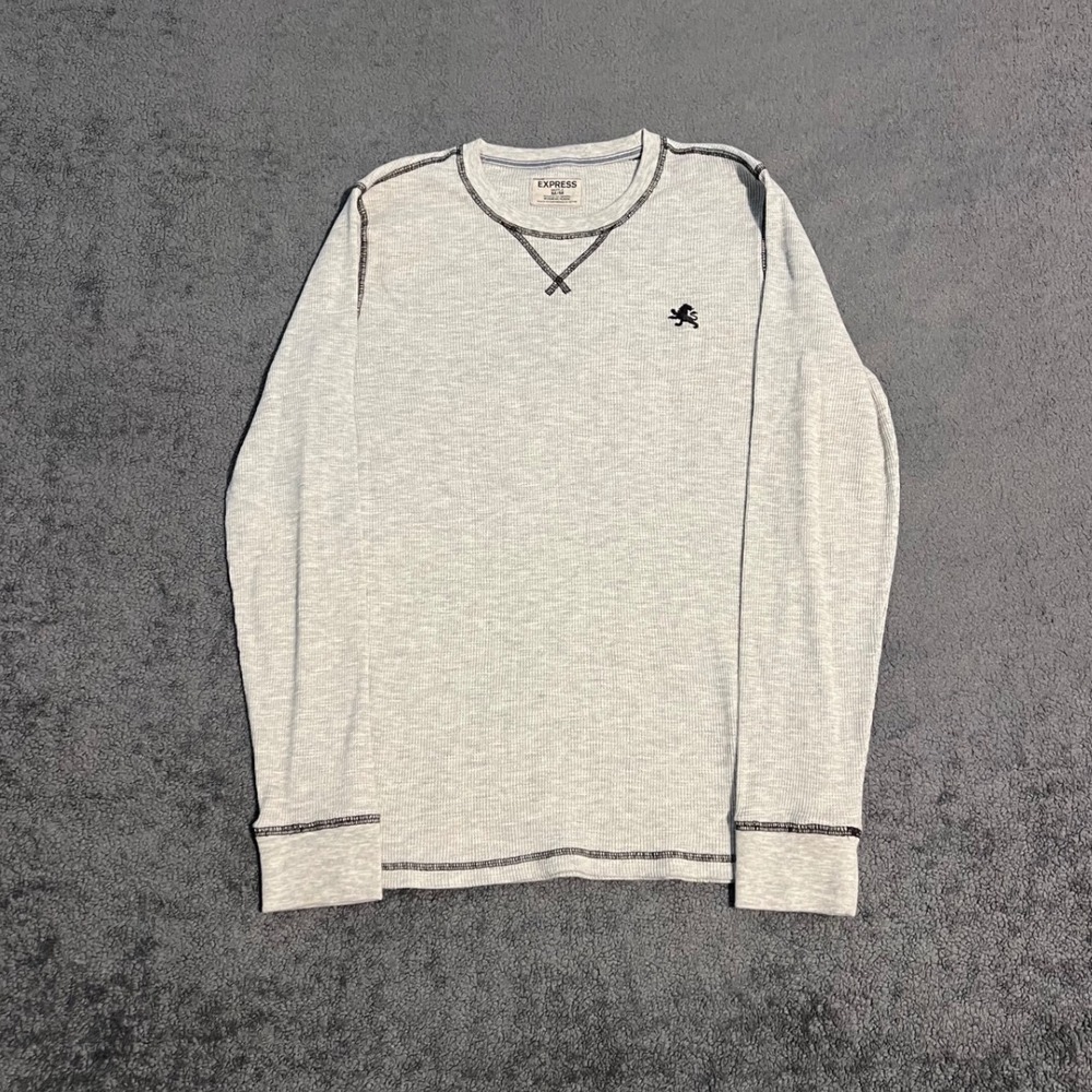 *RARE* vintage Y2K Express thermal long sleeve skaters minimalist norm Core